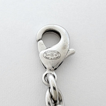 Chanel Necklace CC Logo Silver Plated — view 5