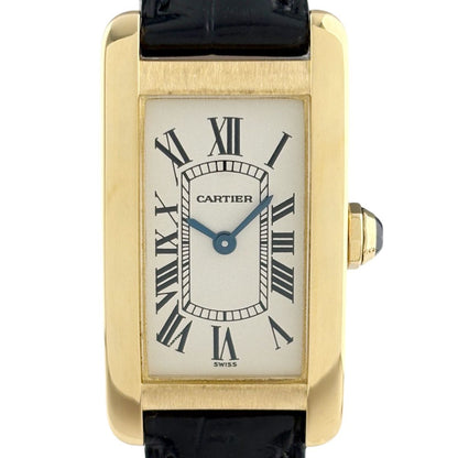 Cartier Tank Americanine SM Watch YG Leather Quartz Ivory