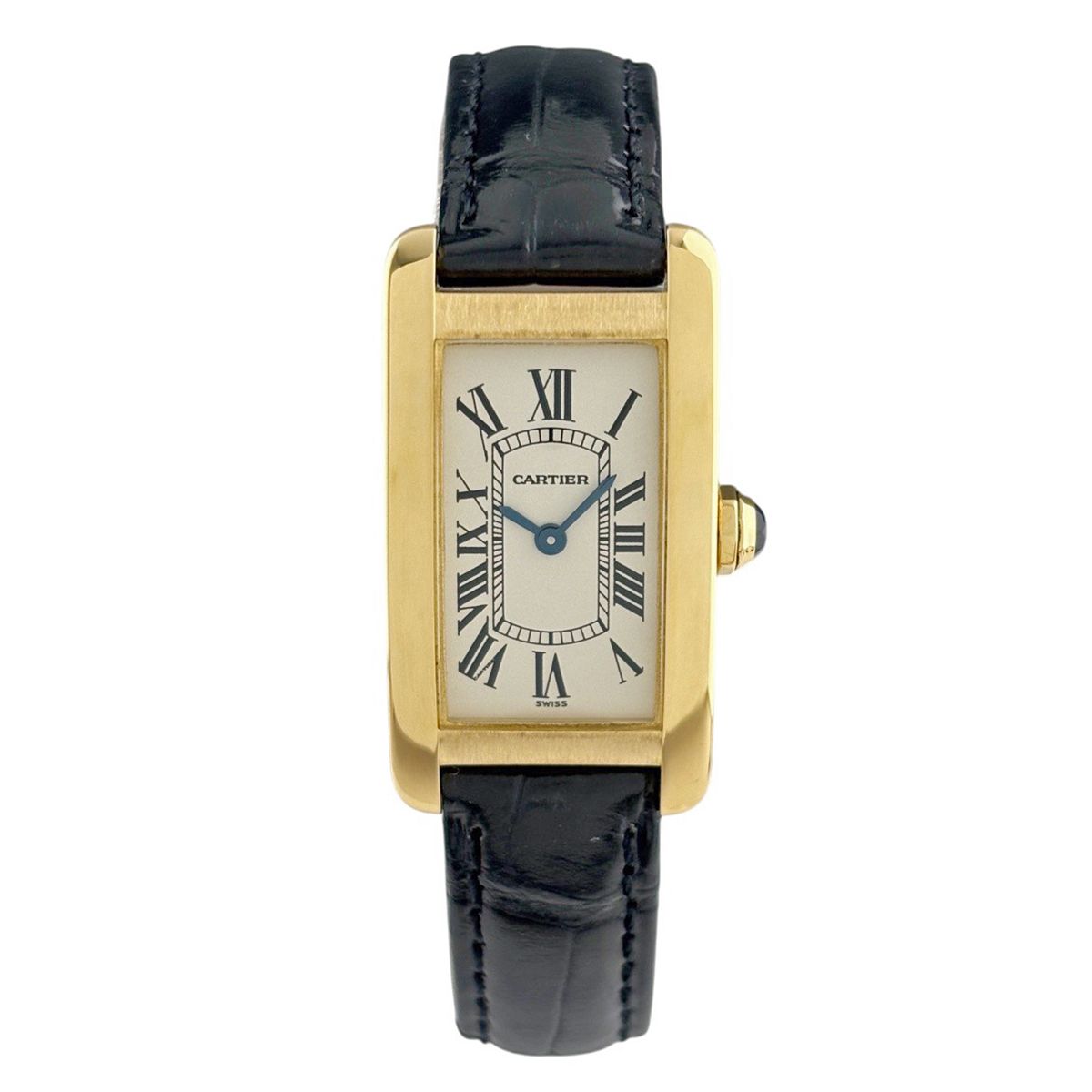 Cartier Tank Americanine SM Watch YG Leather Quartz Ivory — view 2