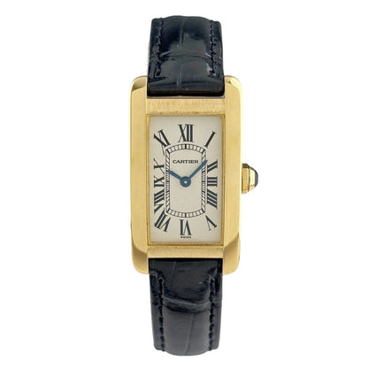 Cartier Tank Americanine SM Watch YG Leather Quartz Ivory — view 2