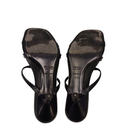 Prada Sandals Leather Black — view 5