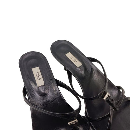 Prada Sandals Leather Black — view 7