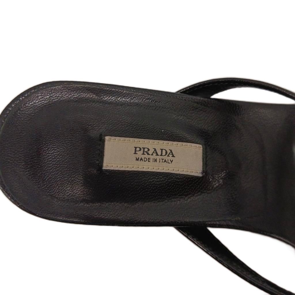Prada Sandals Leather Black — view 4