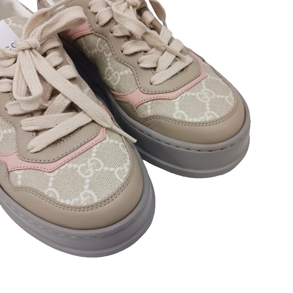 Gucci GG Supreme Sneakers Gray Pink — view 6