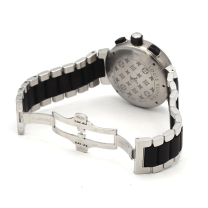 Louis Vuitton Tambour in Black SS Quartz Watch — view 6
