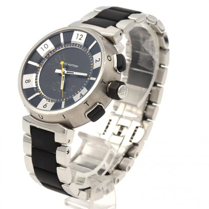 Louis Vuitton Tambour in Black SS Quartz Watch — view 2