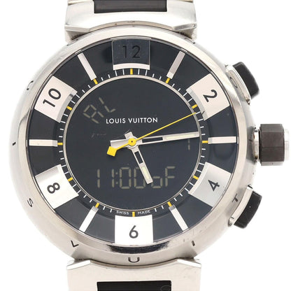 Louis Vuitton Tambour in Black SS Quartz Watch