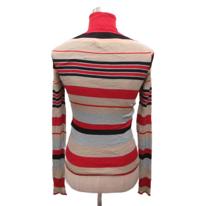Prada Ensemble Knit Multi Border Sleeveless Cardigan M Multicolor 40 — view 2