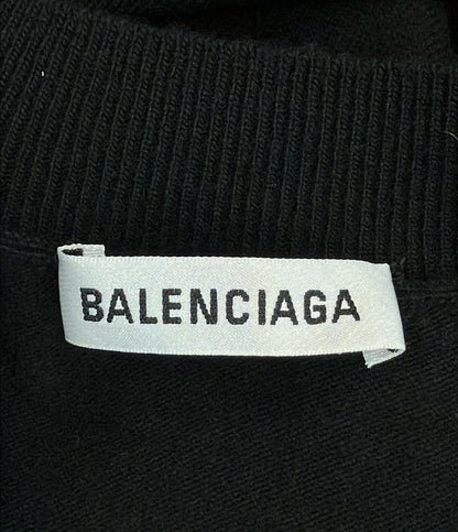 Balenciaga Long Sleeve V-neck Knit Dress — view 3
