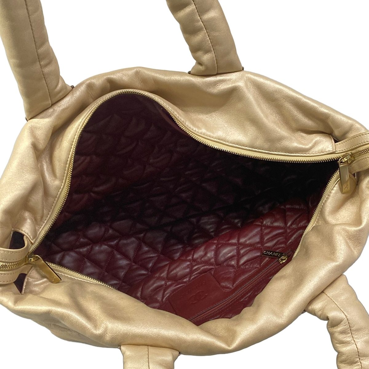 Chanel Shoulder Bag Coco Cocoon Beige Leather — view 7