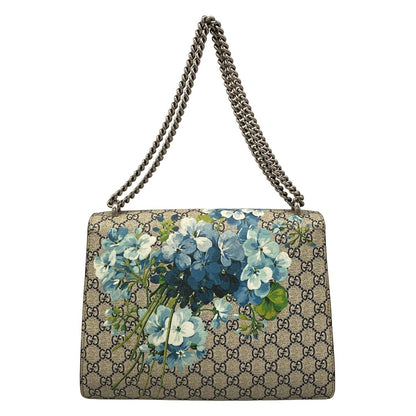 Gucci Shoulder Bag Blooms Dionysus Chain Navy Beige Multi — view 3