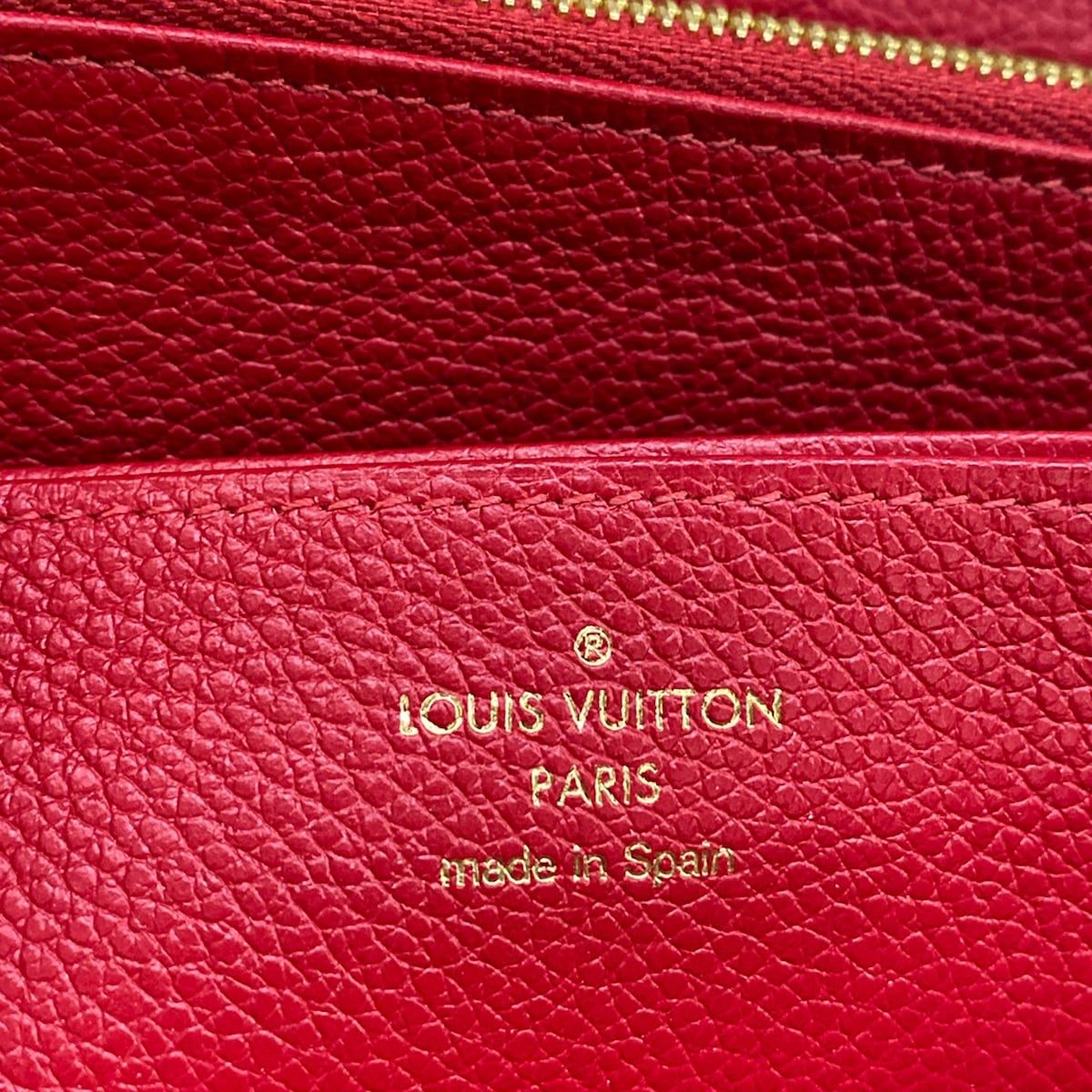Louis Vuitton Wallet Monogram Empreinte Zippy Scarlet Leather Cowhide — view 5