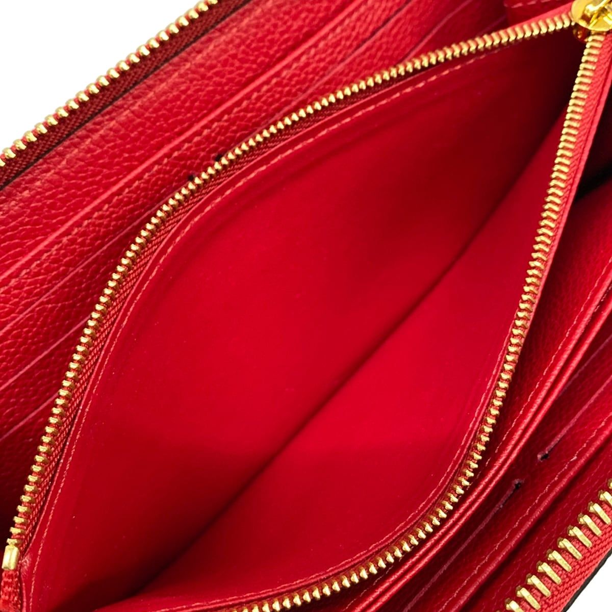 Louis Vuitton Wallet Monogram Empreinte Zippy Scarlet Leather Cowhide — view 4