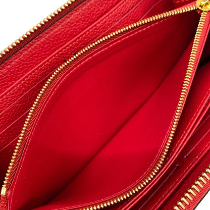 Louis Vuitton Wallet Monogram Empreinte Zippy Scarlet Leather Cowhide — view 4