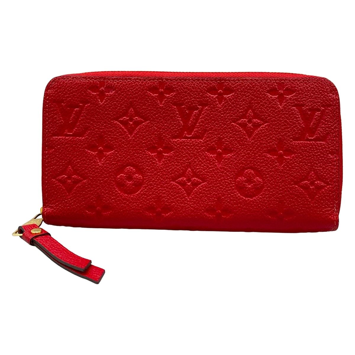 Louis Vuitton Wallet Monogram Empreinte Zippy Scarlet Leather Cowhide