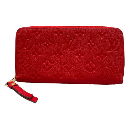Louis Vuitton Wallet Monogram Empreinte Zippy Scarlet Leather Cowhide
