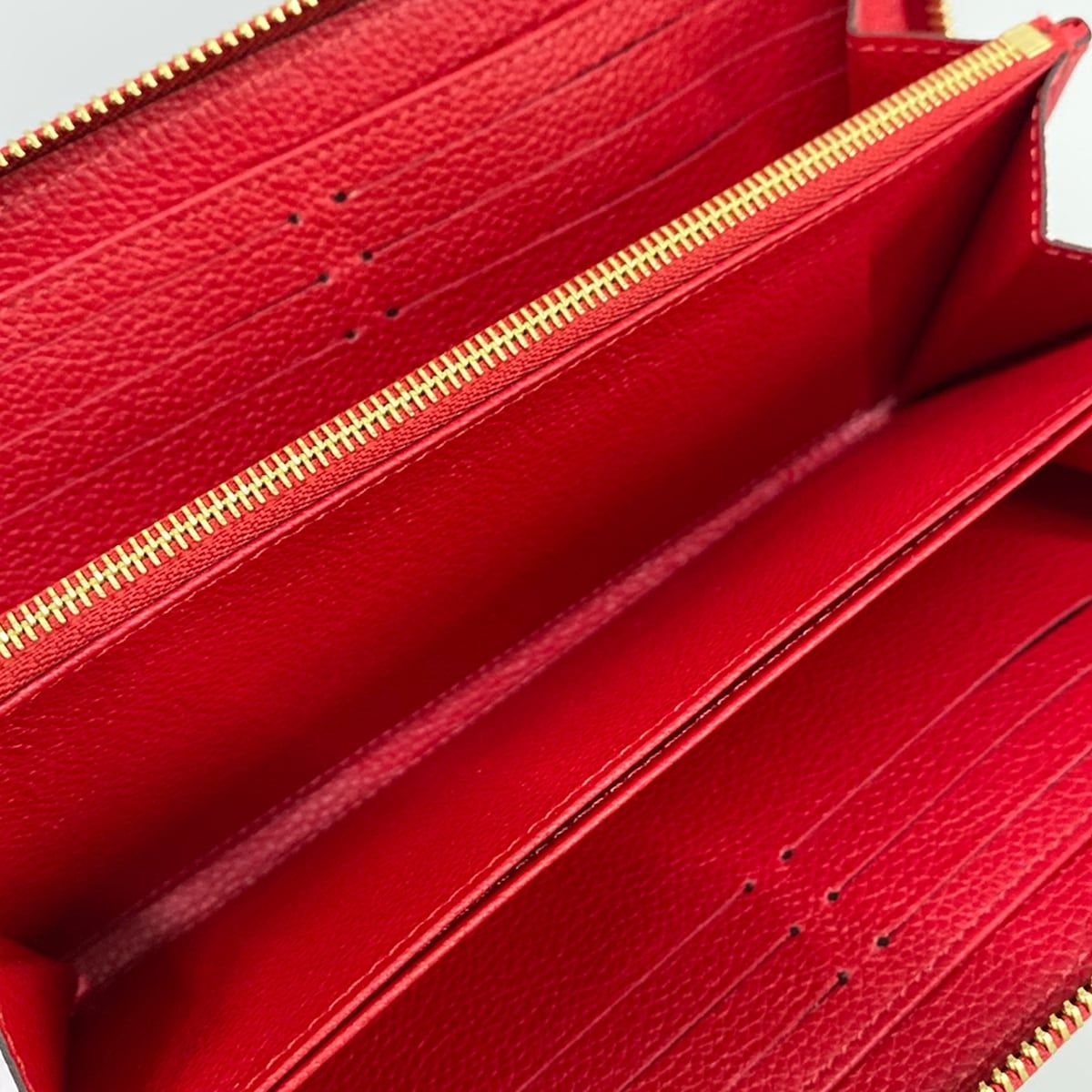 Louis Vuitton Wallet Monogram Empreinte Zippy Scarlet Leather Cowhide — view 3