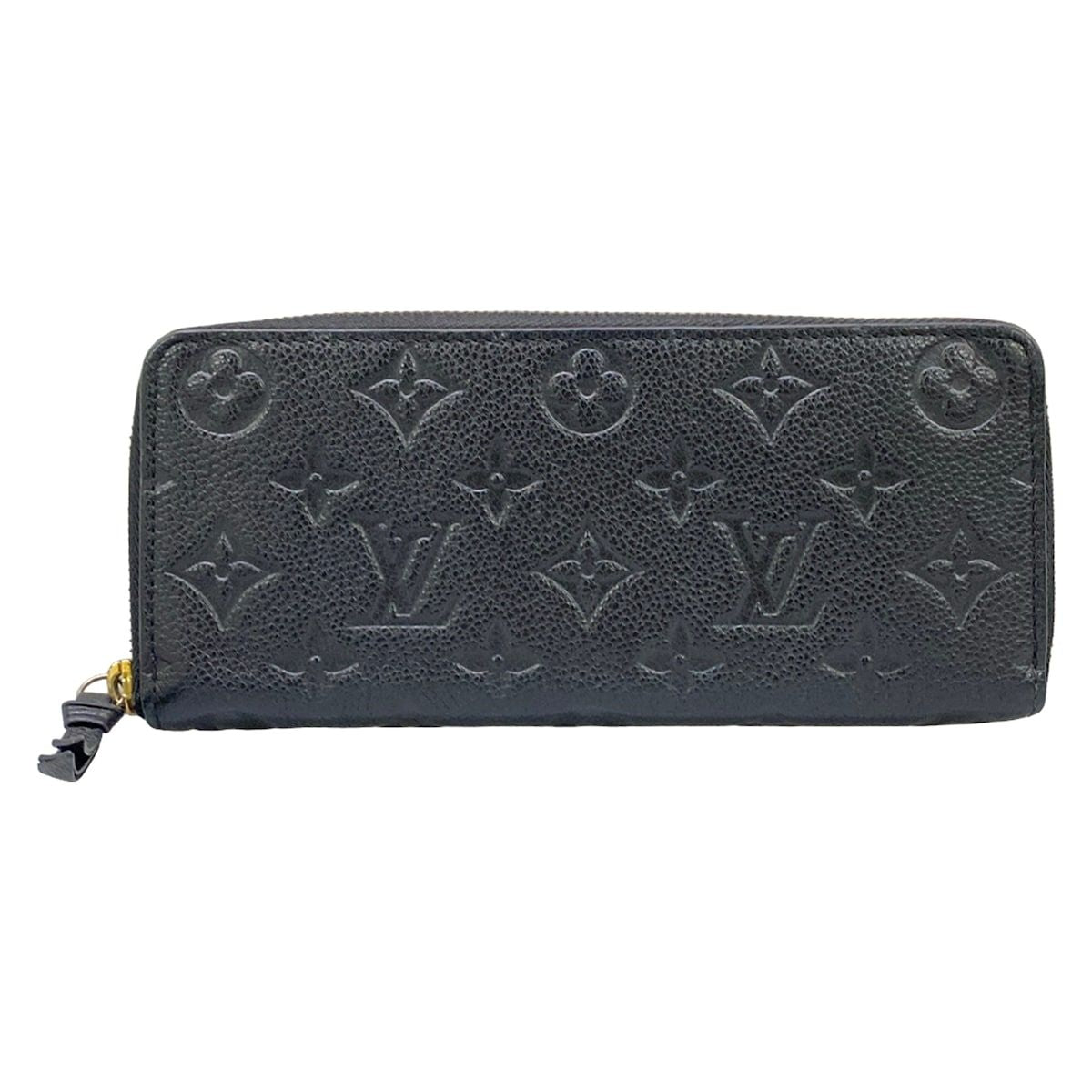 Louis Vuitton Wallet Monogram Empreinte Portefeuille Clemence Noir Leather