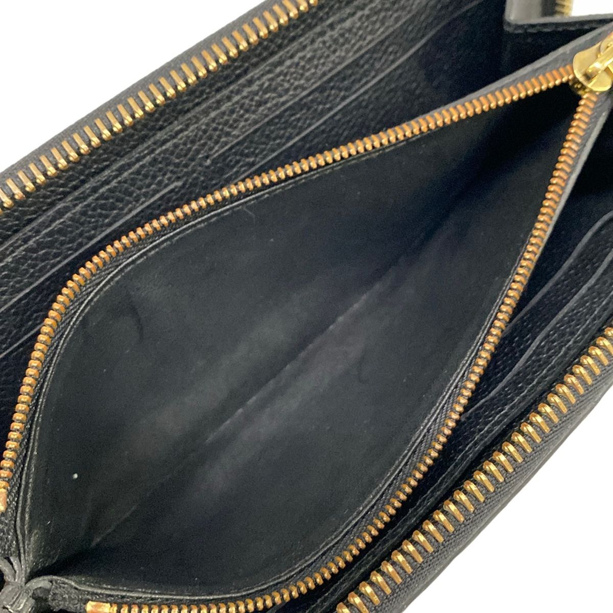 Louis Vuitton Wallet Monogram Empreinte Portefeuille Clemence Noir Leather — view 4