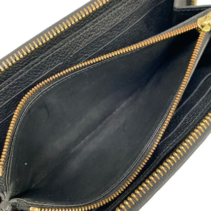 Louis Vuitton Wallet Monogram Empreinte Portefeuille Clemence Noir Leather — view 4