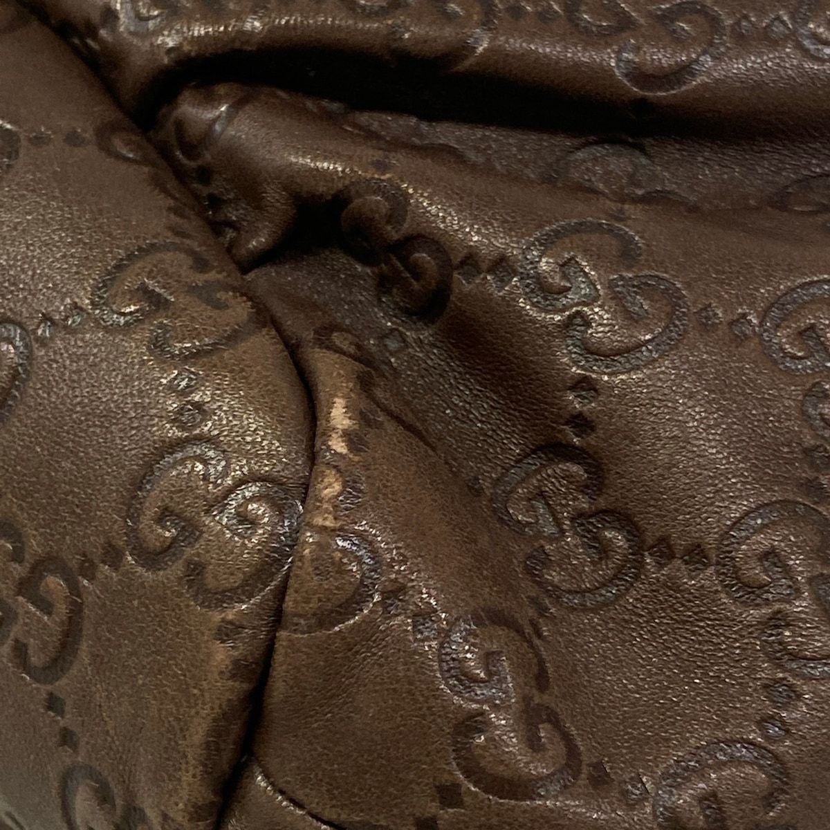 Gucci Tote Bag Guccissima Dark Brown Leather — view 6
