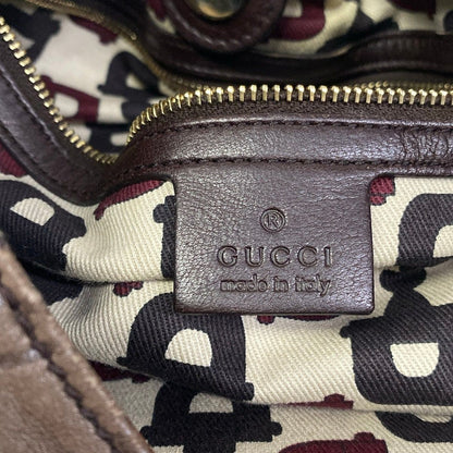 Gucci Tote Bag Guccissima Dark Brown Leather — view 8