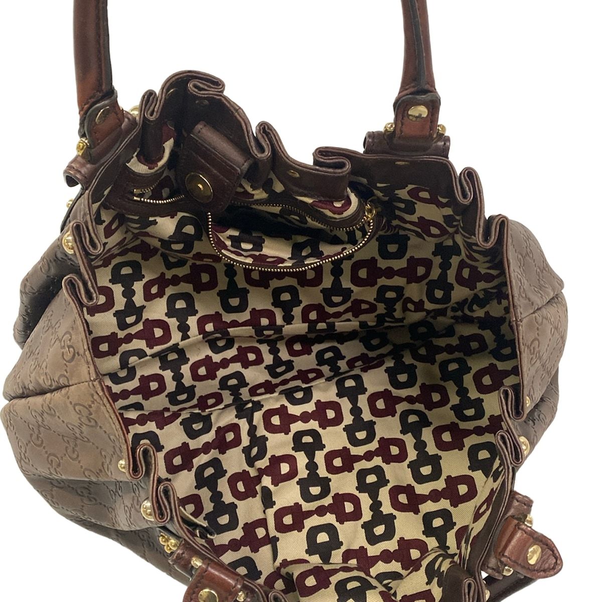 Gucci Tote Bag Guccissima Dark Brown Leather — view 7