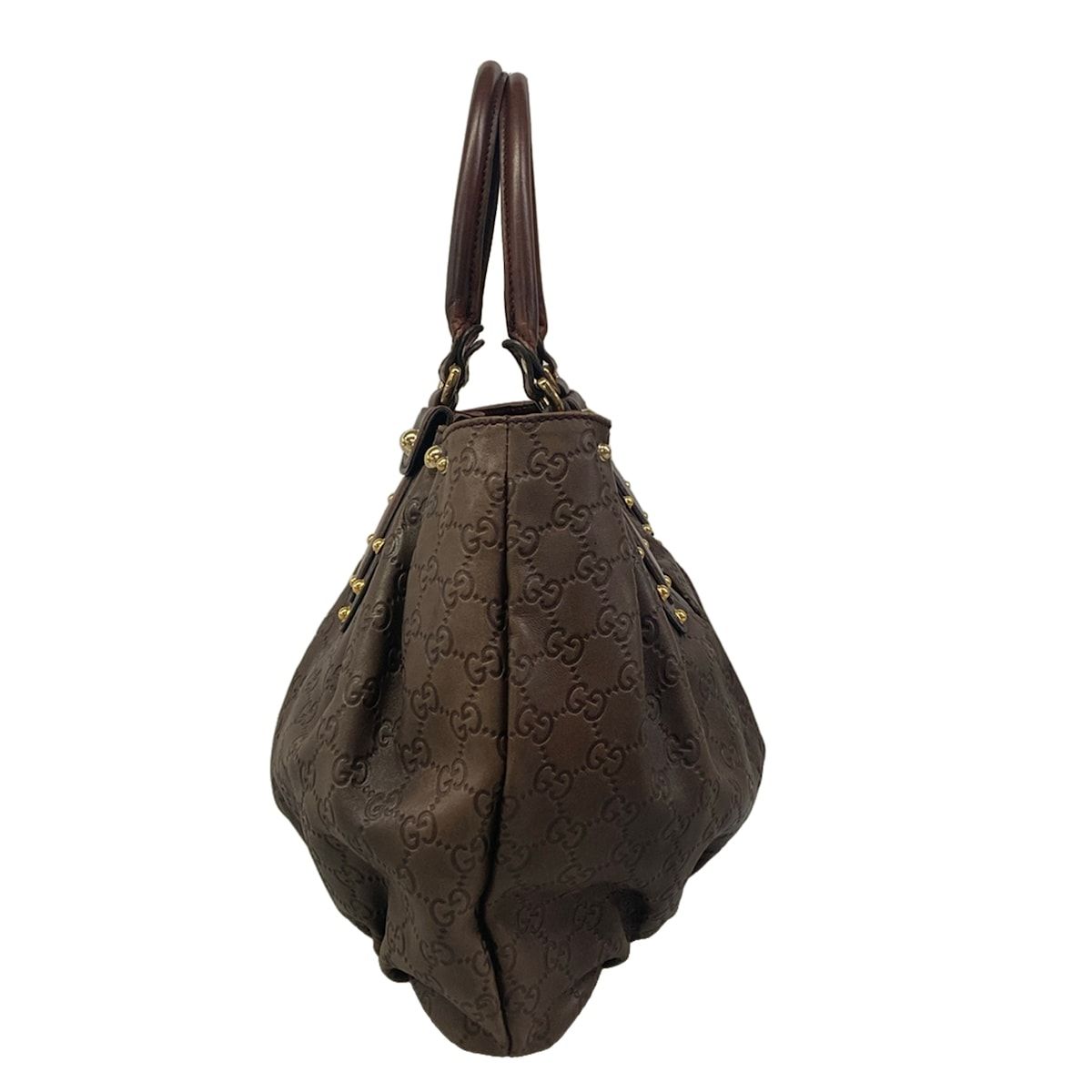 Gucci Tote Bag Guccissima Dark Brown Leather — view 2