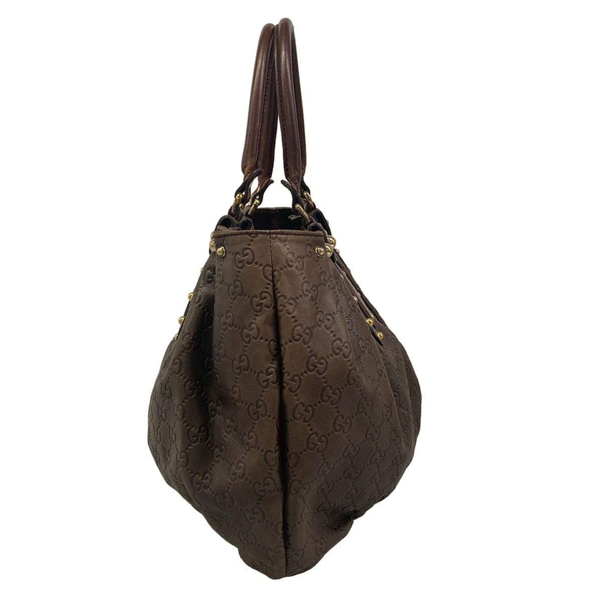 Gucci Tote Bag Guccissima Dark Brown Leather — view 4