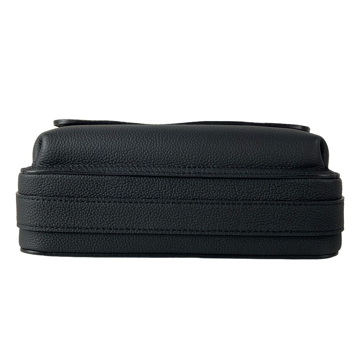 Louis Vuitton Shoulder Bag LV Aerogram Boarding Messenger Black Leather Cowhide — view 5