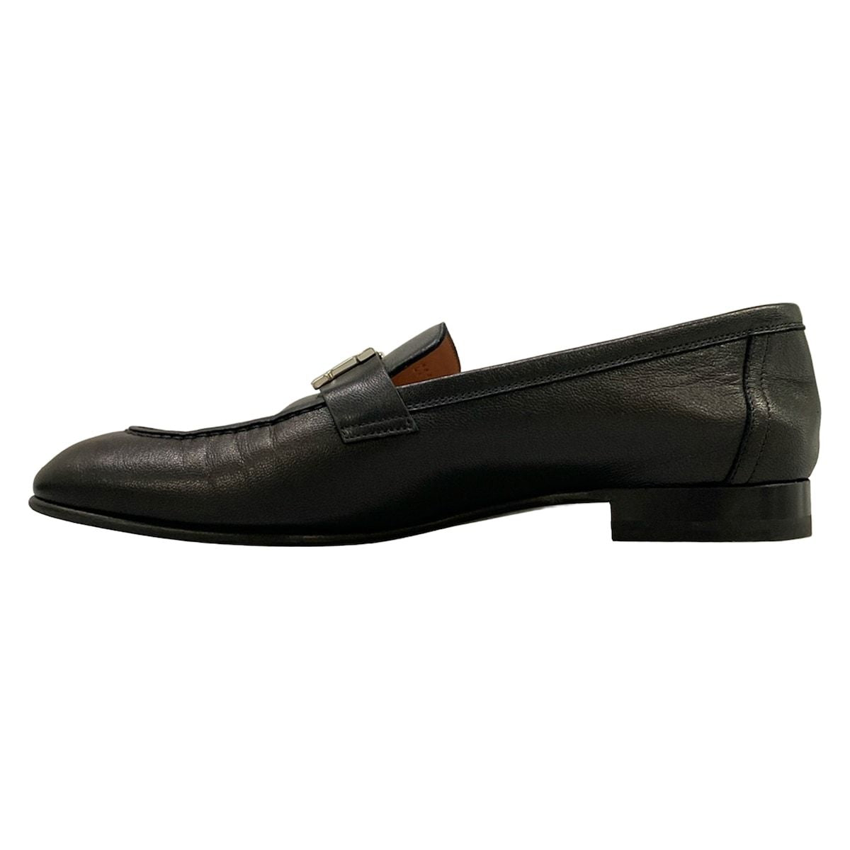 Hermes Loafers Moccasins Paris Black Silver Leather — view 3