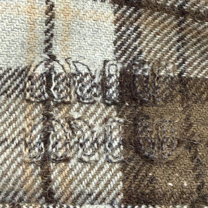 Miu Miu Logo Patch Check Jacket Brown 38 — view 6