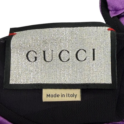 Gucci x Balenciaga Brooch Web Stripe Shirred Top Multi 36 — view 7