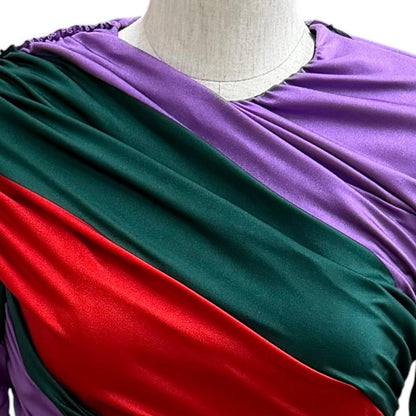 Gucci x Balenciaga Brooch Web Stripe Shirred Top Multi 36 — view 2