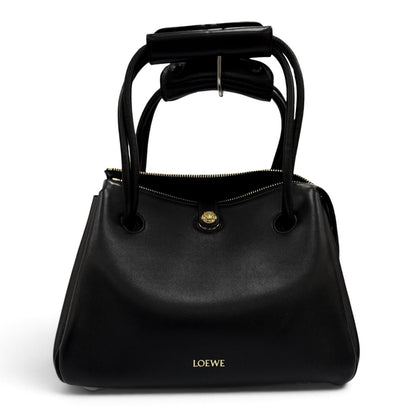 Loewe Madrid Bag Small Supple Leather 2-Way Handbag Black