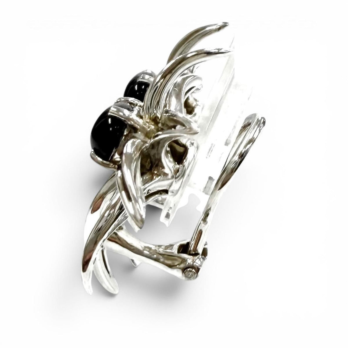 Tiffany & Co Onyx Fireworks Earrings Silver Black — view 2