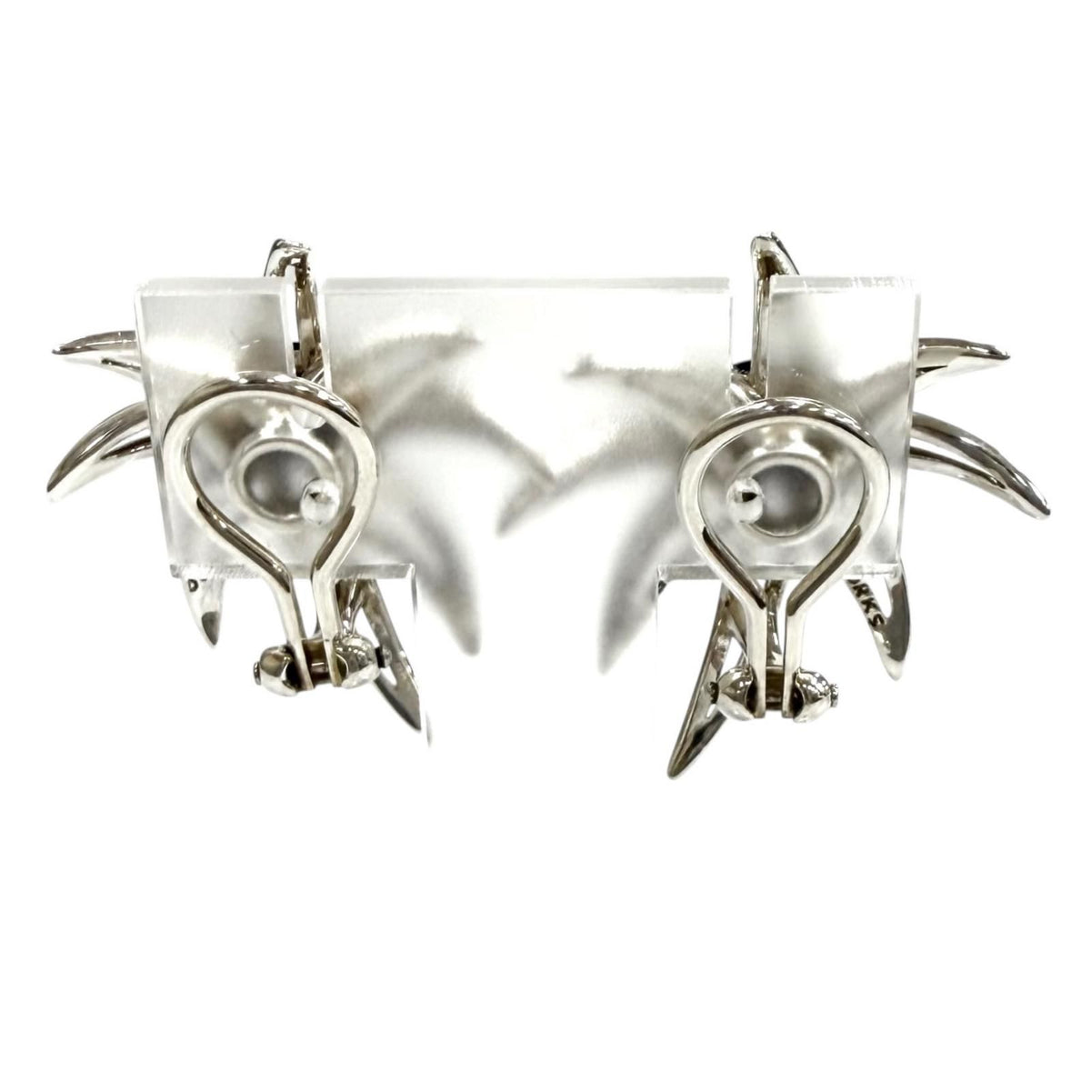 Tiffany & Co Onyx Fireworks Earrings Silver Black — view 3