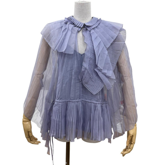 Gucci Silk Pechicoat Blouse Purple