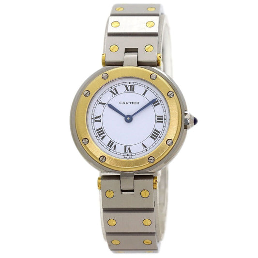 Cartier Santos Vendome SM Watch SS 18k Yellow Gold