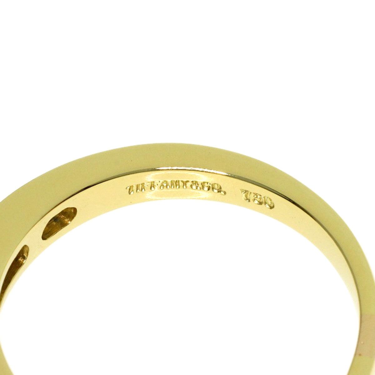 Tiffany & Co Half Eternity Sapphire Diamond Ring 18k Yellow Gold — view 5