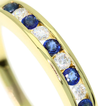 Tiffany & Co Half Eternity Sapphire Diamond Ring 18k Yellow Gold — view 8