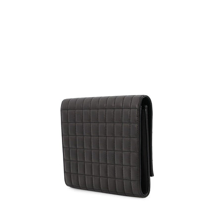 Saint Laurent Paris Clutch Flap Pouch Lambskin Black — view 2