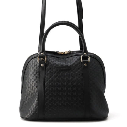 Gucci Micro Guccissima Leather 2-Way Shoulder Bag Black