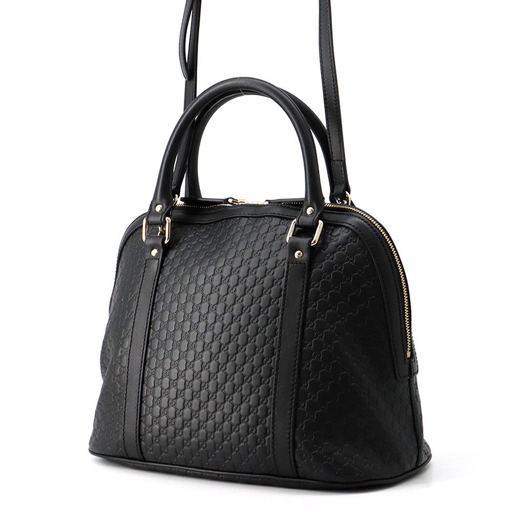 Gucci Micro Guccissima Leather 2-Way Shoulder Bag Black — view 2