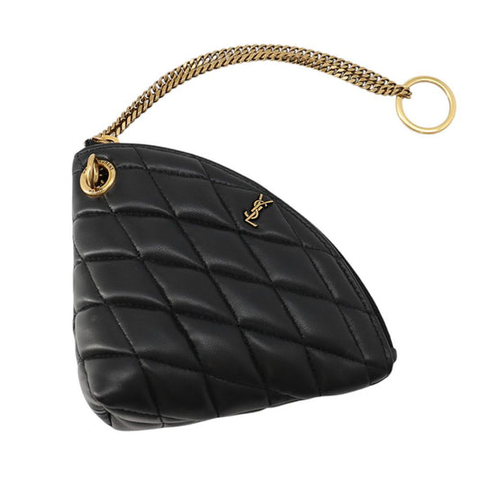 Saint Laurent Paris Coin Purse Sade Lambskin Wallet Black