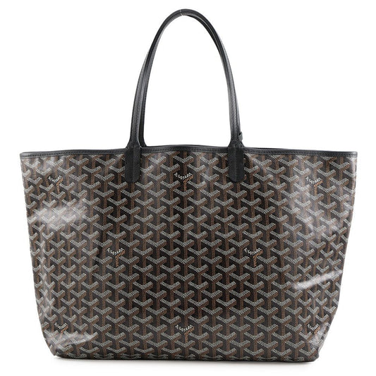 Goyard Tote Bag Saint Louis PM Herringbone Leather Black