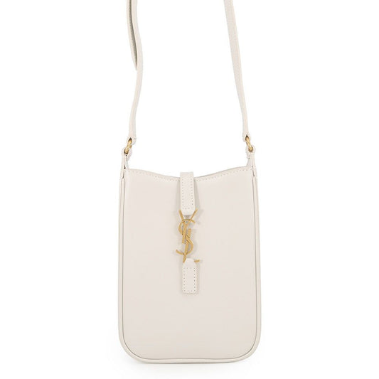Saint Laurent Paris Shoulder Bag Le 5 A 7 Mini Vertical Calfskin White