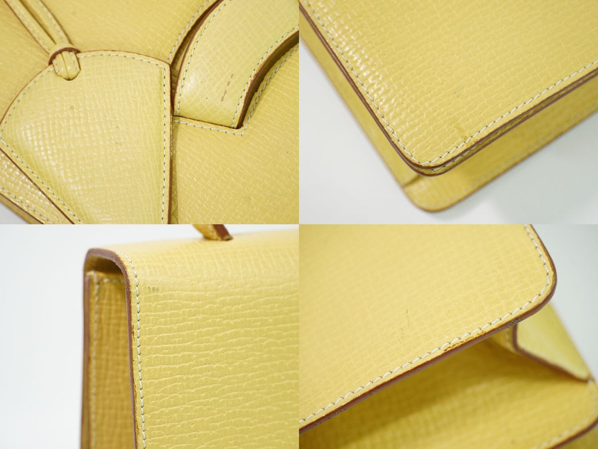Loewe Barcelona Handbag Leather Yellow Bag — view 7