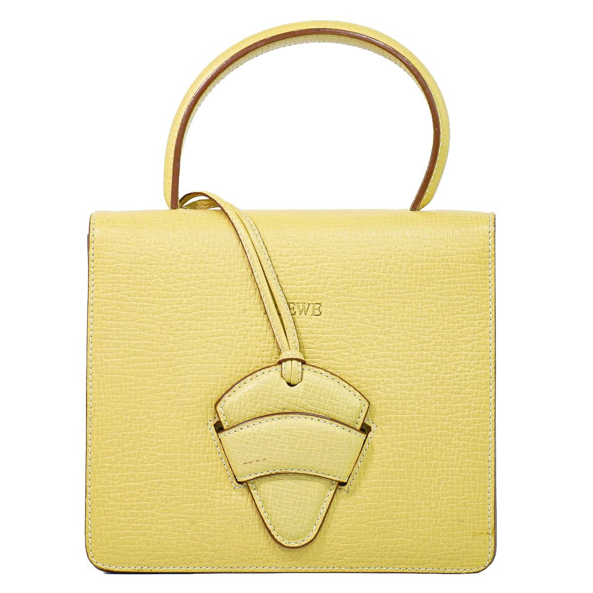 Loewe Barcelona Handbag Leather Yellow Bag
