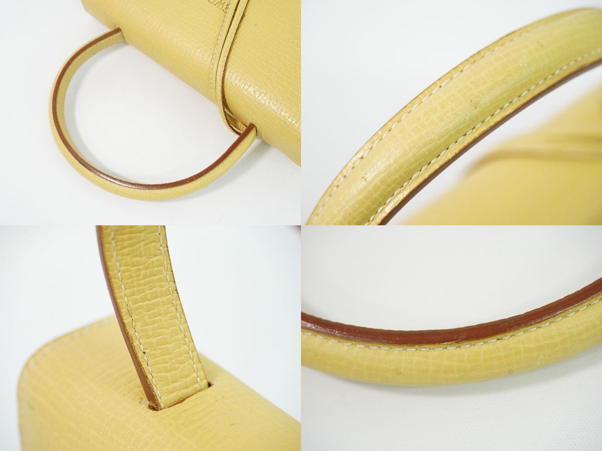 Loewe Barcelona Handbag Leather Yellow Bag — view 6